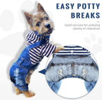 Doggyzstyle pet dog cat clothes cute stripe shirts puppy costume back view
