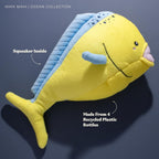Grrreen dog toy side profile showing reinforced seams