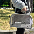 WEVONIGU Scratch-Resistant Bearded Dragon Backpack Foldable Gecko Carrier Ventilation Travel Bag with Clear View Window Dual Carry Cage Options for Travel Hiking & Vet Visits - Image 6