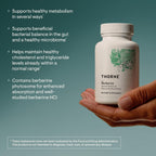 Thorne Berberine capsules bottle back view with dosage information