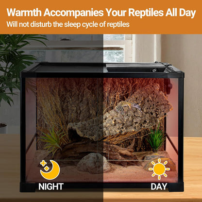 REPTI ZOO non light emitting heat panel explaining even thermal distribution