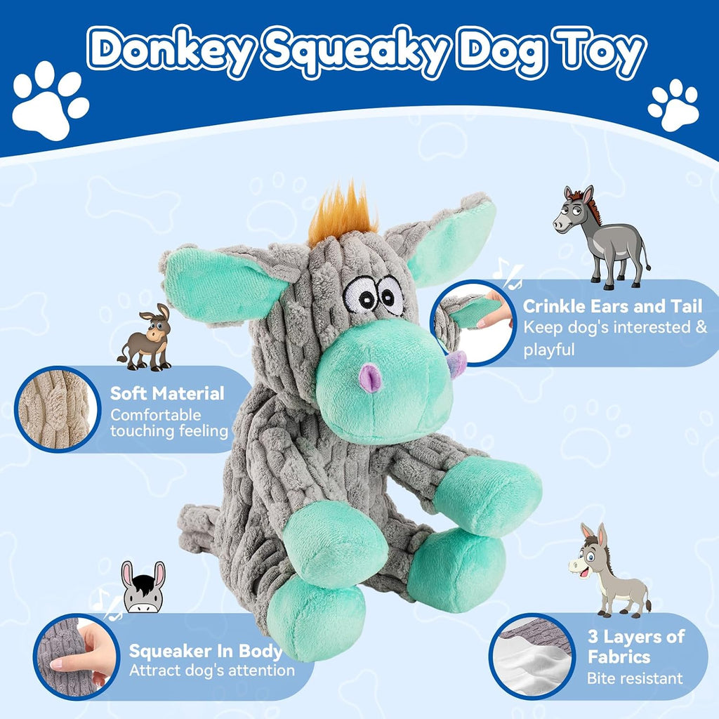 Loncoldy plush chew toy with textured fabric
