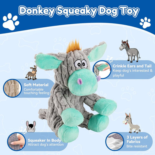 Loncoldy plush chew toy with textured fabric