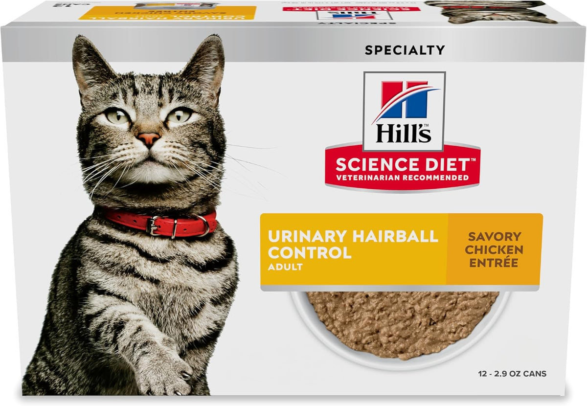 Hill's Science Diet minced cat food texture and gravy display