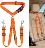 Lukovee Double Dog Seat Belt, New Dual Pet Car Headrest Restraint Safety Seatbelt No Tangle Dog Leash Duty Adjust Elastic Bungee Puppy Lead Splitter Connect Harness in Vehicle Travel for 2 Dogs,Black - Image 12