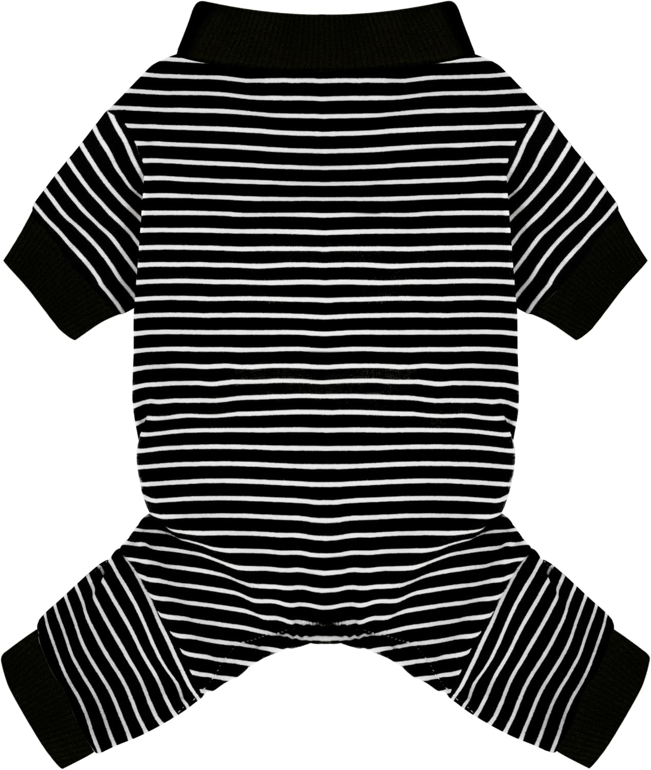 Paiaite Blue Striped Dog Pajamas: 4-Legged Cotton Stretchable Jumpsuit Pjs - Lightweight Cozy Puppy Onesie Clothes, Comfortable Pet Sleepwear for Hair Shedding Coverage M - Image 10