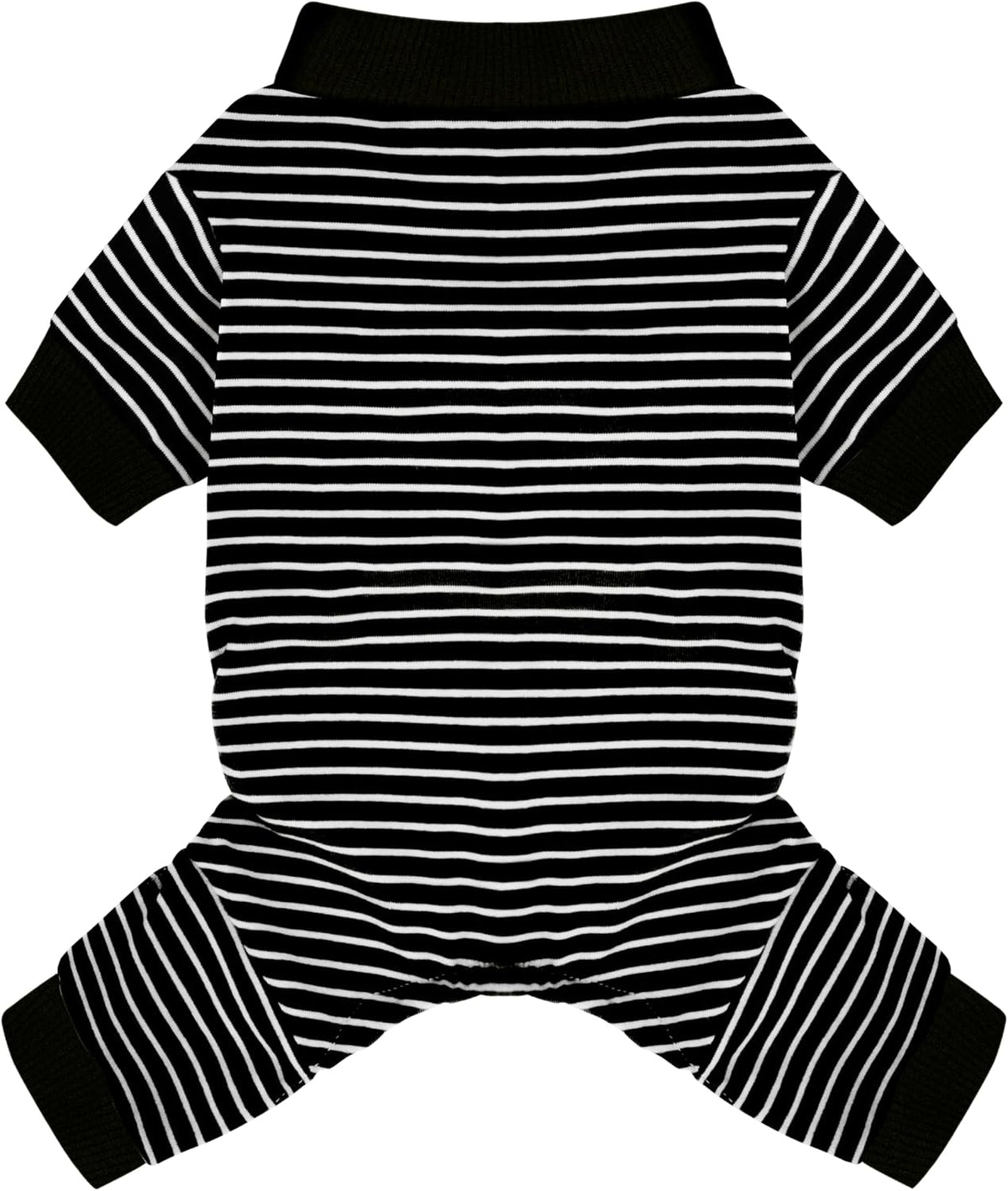 Paiaite Blue Striped Dog Pajamas: 4-Legged Cotton Stretchable Jumpsuit Pjs - Lightweight Cozy Puppy Onesie Clothes, Comfortable Pet Sleepwear for Hair Shedding Coverage M - Image 10