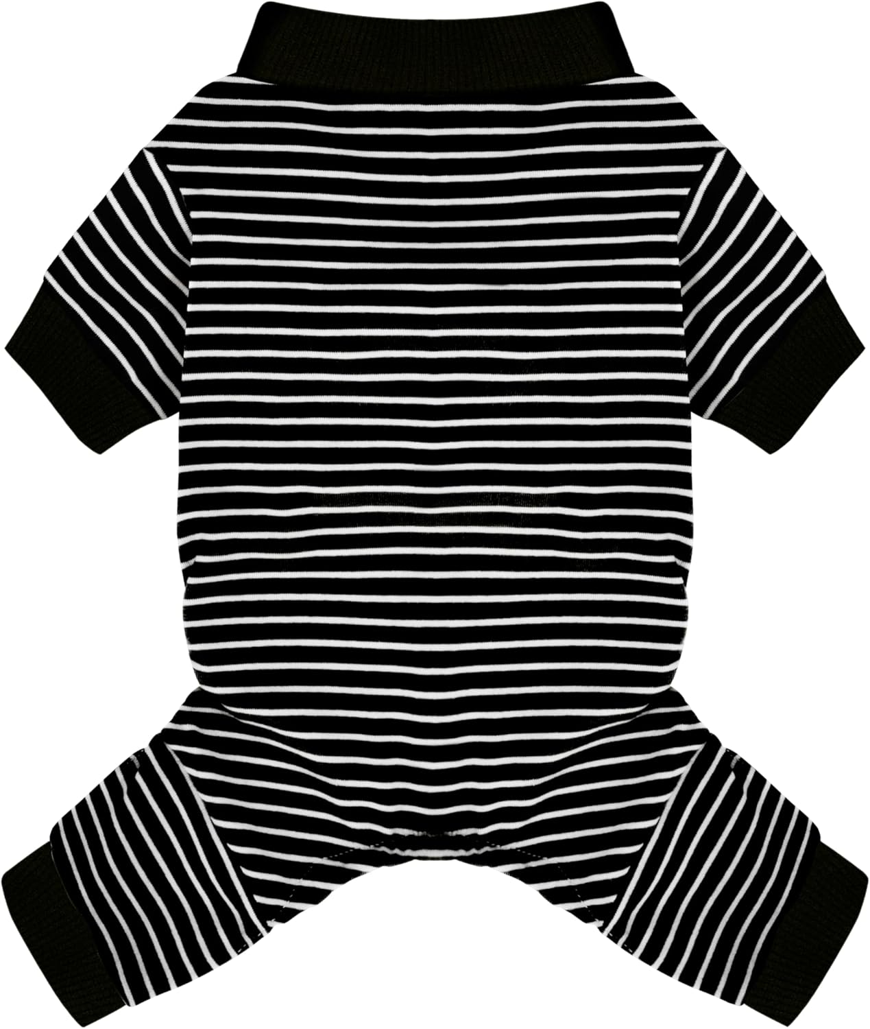 Paiaite Green Striped Dog Pajamas: 4-Legged Cotton Stretchable Jumpsuit Pjs - Lightweight Cozy Puppy Onesie Clothes, Comfortable Pet Sleepwear for Hair Shedding Coverage M - Image 10