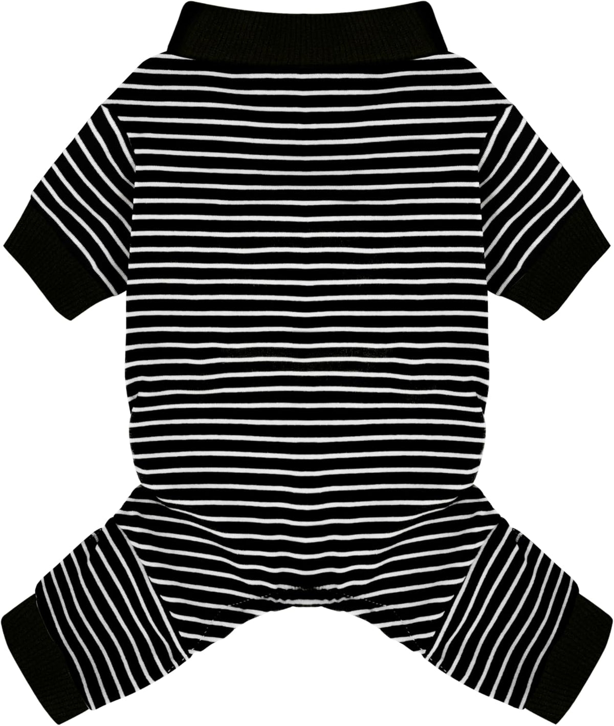 Paiaite Green Striped Dog Pajamas: 4-Legged Cotton Stretchable Jumpsuit Pjs - Lightweight Cozy Puppy Onesie Clothes, Comfortable Pet Sleepwear for Hair Shedding Coverage M - Image 10