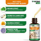 Tobydic natural anti itch skin and ear treatment drops for cats and dogs close up