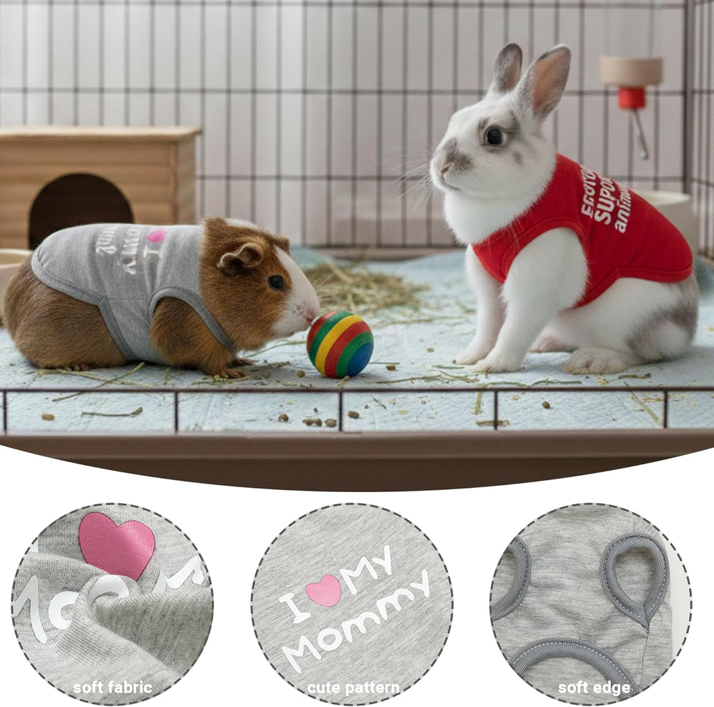 Aluzaemo rabbit clothes two pack small pet outfit assortment