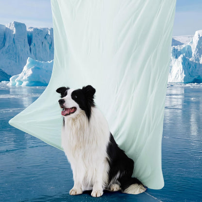 Bedsure Cooling Blanket for Small Dogs with Breathable Air-Core Fill Q-MAX>0.4 - Dog Cooling Mat Soft, Lightweight Pet Cat Throw Cold Blanket Washable for Summer, Arctic Blue, 25x35 - Image 12