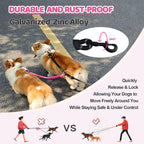 Adjustable dual pet splitter buckle for small and medium dogs.