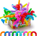 JOYIN 18 Pack Pop Tubes front view showing multiple colorful sensory toys