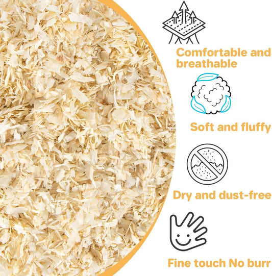 Sukh aspen shavings texture close up