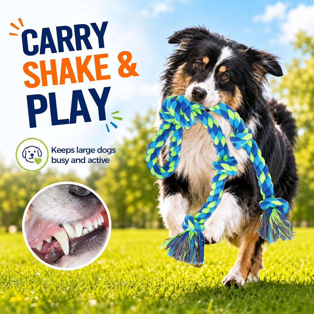 Eefitoys 5 pack dog training supplies highlighting the dual cotton rope chew toys and daily waste management tools.