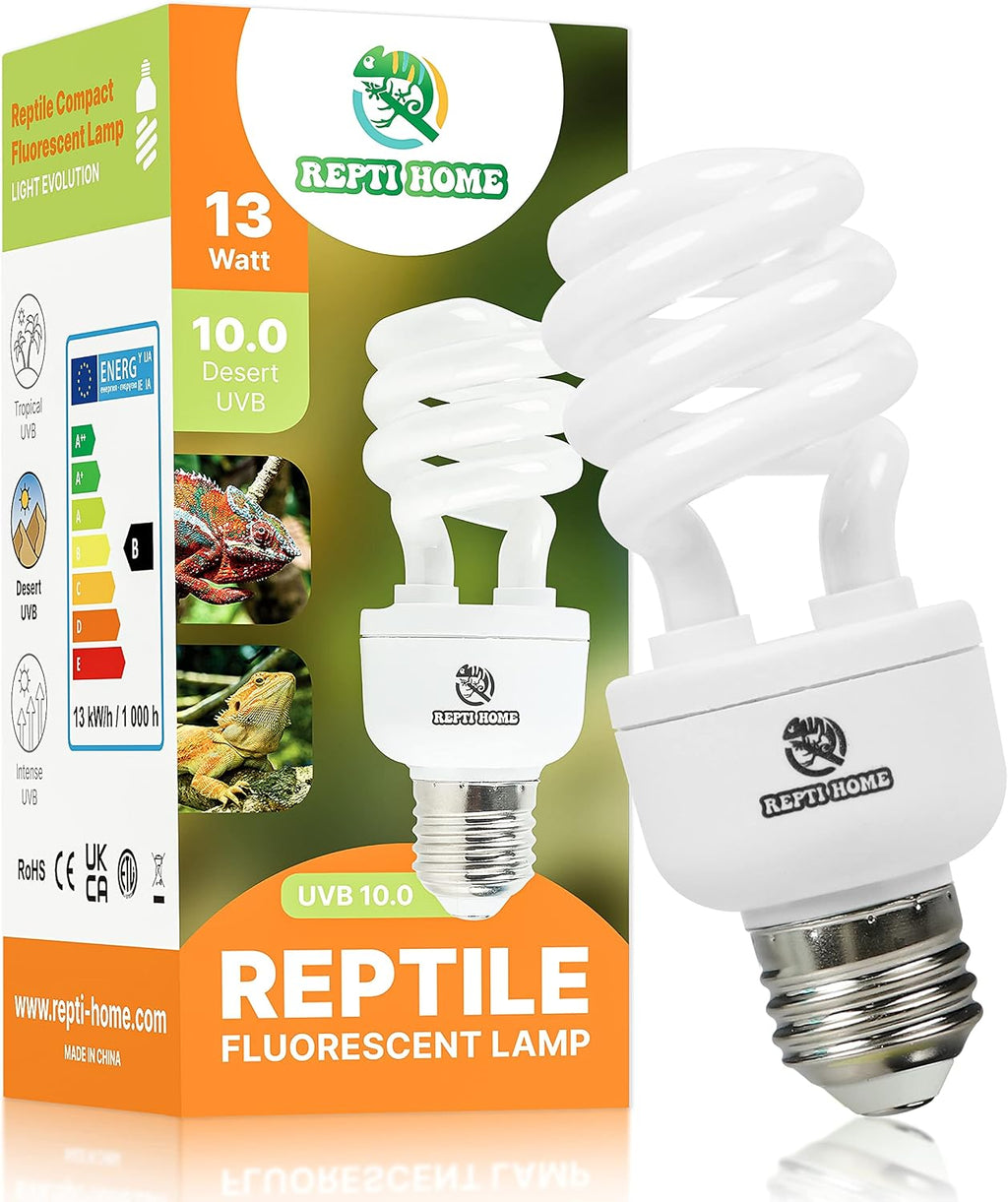 UVB Reptile Light 5.0, 13W Tropical and Sub-Tropical UVA UVB Bulb for Reptiles, Tropical Terrarium Compact Fluorescent Lamp, Reptile UVB Light Bulb for Chameleons, Iguanas and Turtles - Image 9