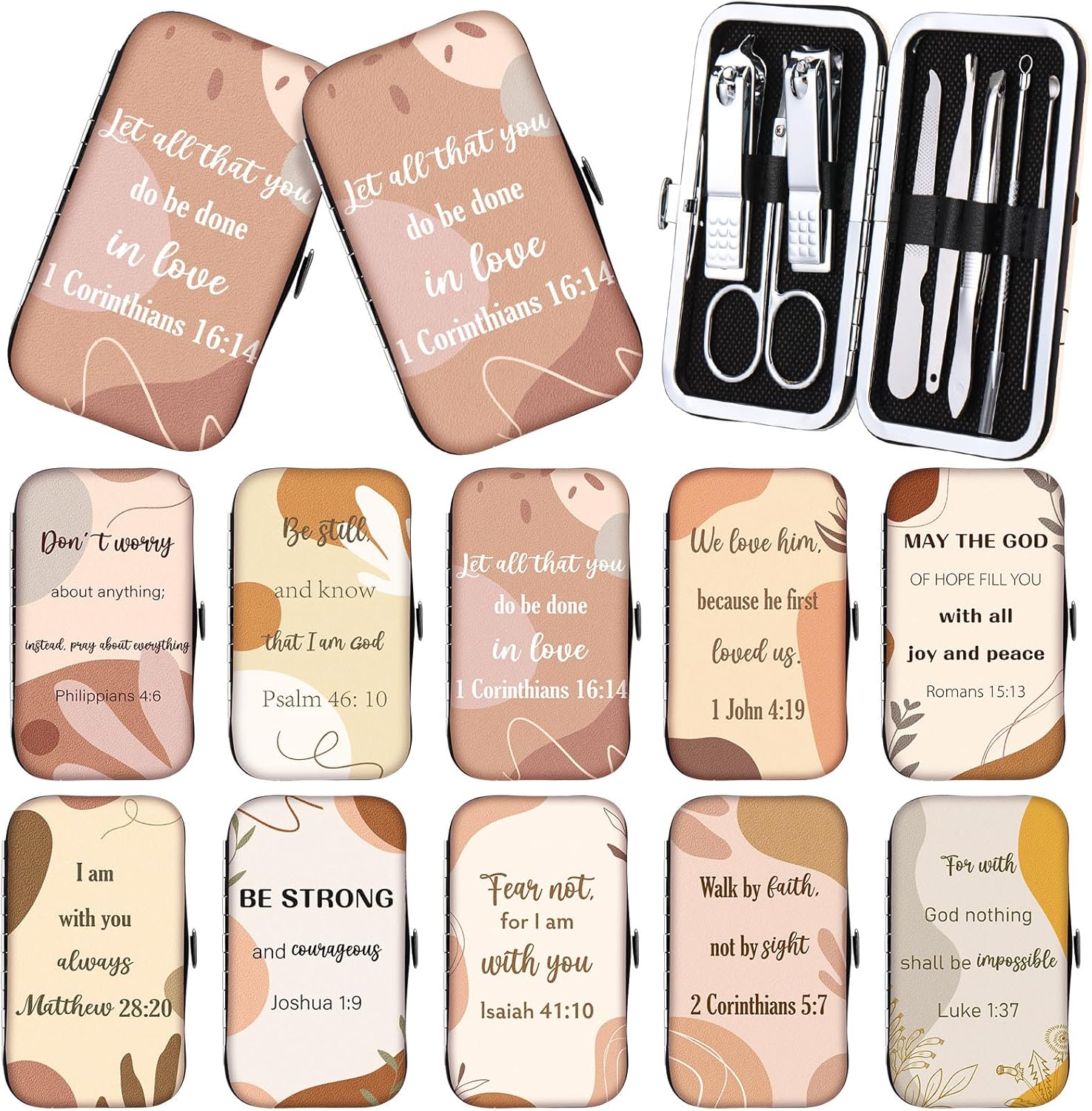 Lanties Christian scripture manicure set bulk pack front view