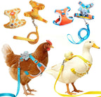 ZHENYOUBML chicken harness and leash set front view with adjustable buckle closure