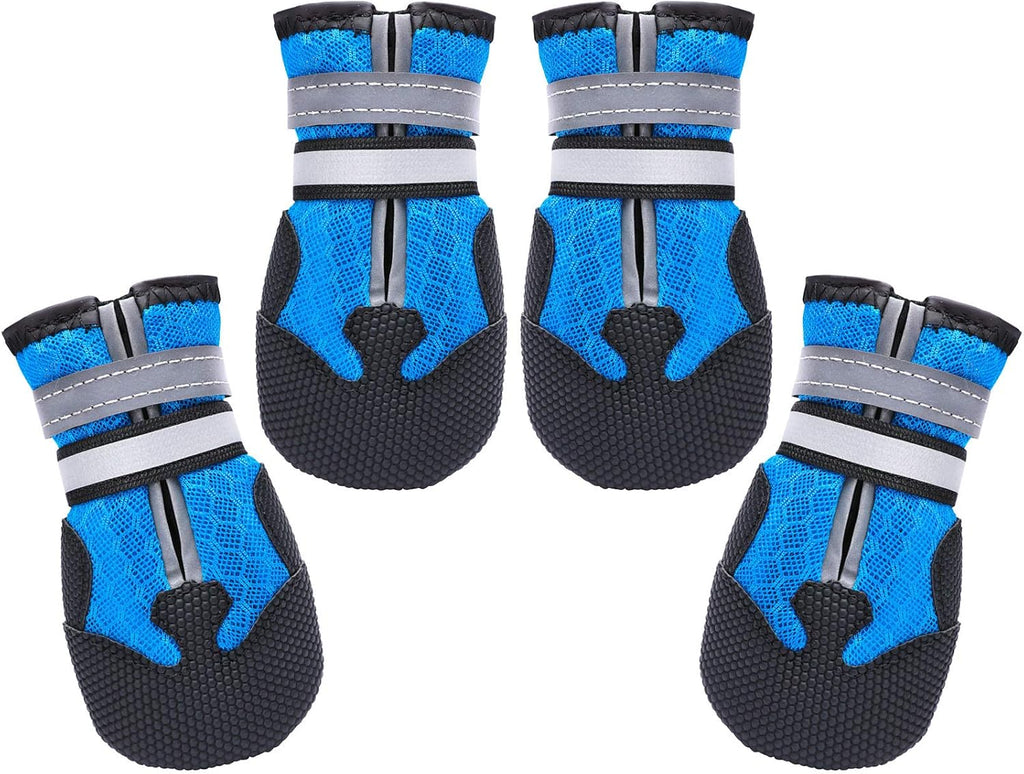 Dimicoo Breathable Dog Boots for Medium Large Dogs,Non-Slip Dog Shoes for Summer Hot Pavement,Lightweight Paw Protector Dog Booties for Outdoor & Indoor Hardwood Floors - Image 9