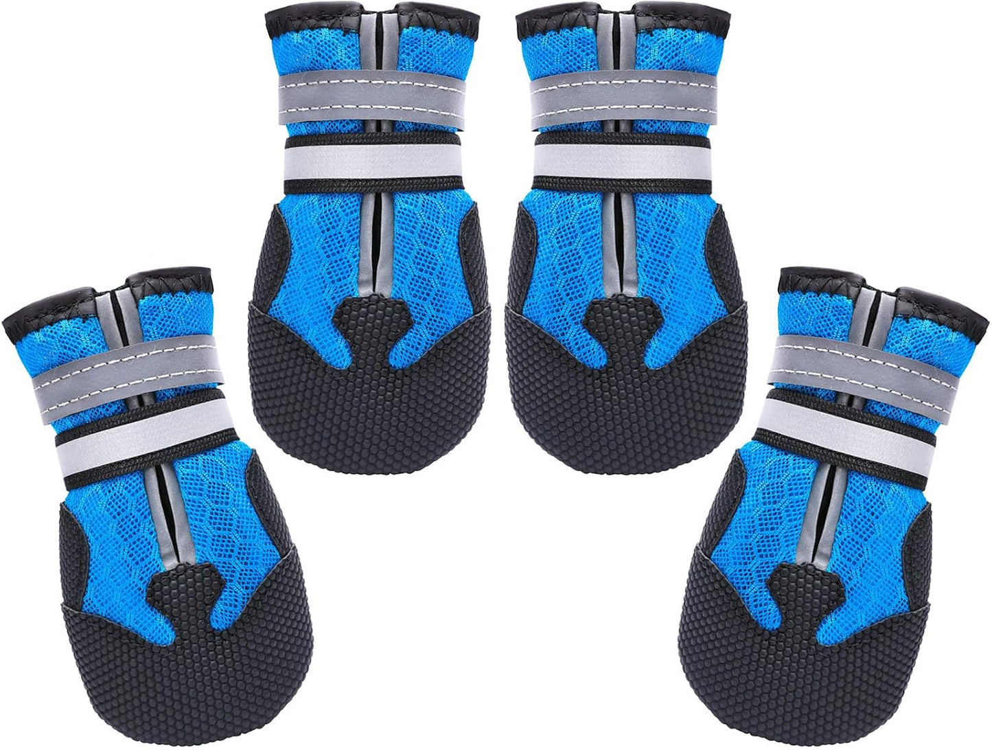 Dimicoo Breathable Dog Boots for Medium Large Dogs,Non-Slip Dog Shoes for Summer Hot Pavement,Lightweight Paw Protector Dog Booties for Outdoor & Indoor Hardwood Floors - Image 9