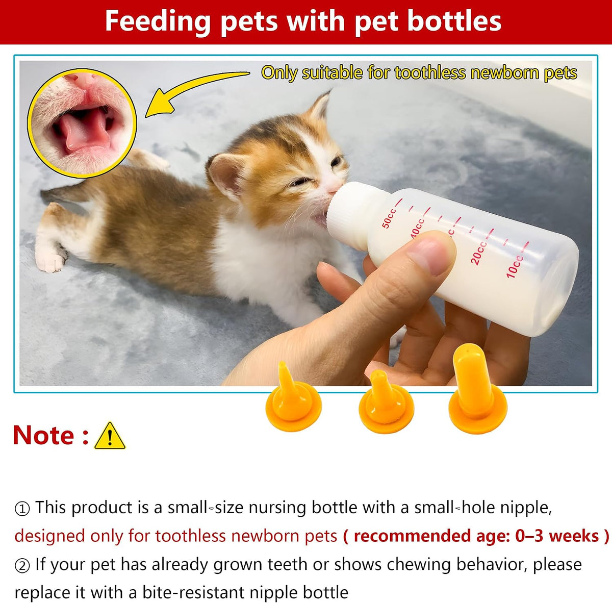 Ten milliliter and twelve milliliter animal feeding syringes with straight and elbow design tips.