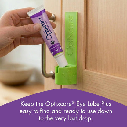 Authentic USA imported Optixcare eye lubrication gel tubes demonstrating the clean dropper tip design for precise application
