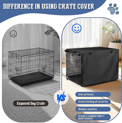 Kefit heavy duty dog crate cover highlighting the side mesh ventilation window