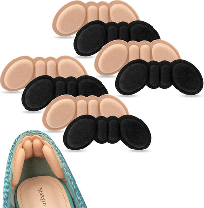 Makryn Premium Foam Heel Pads 4 pair set front view for shoe fit