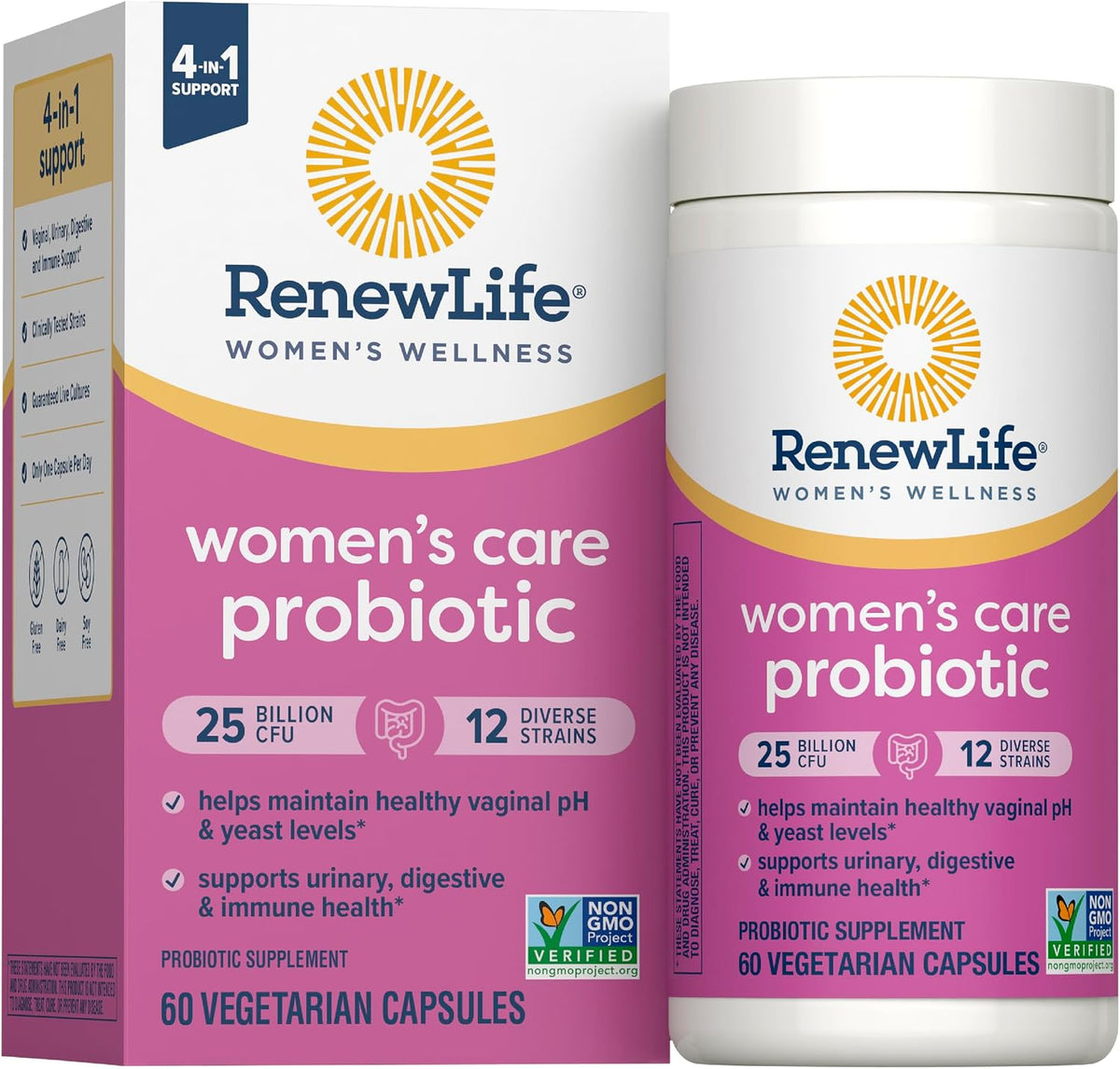 Renew Life Women's Probiotic vegetarian capsules close up