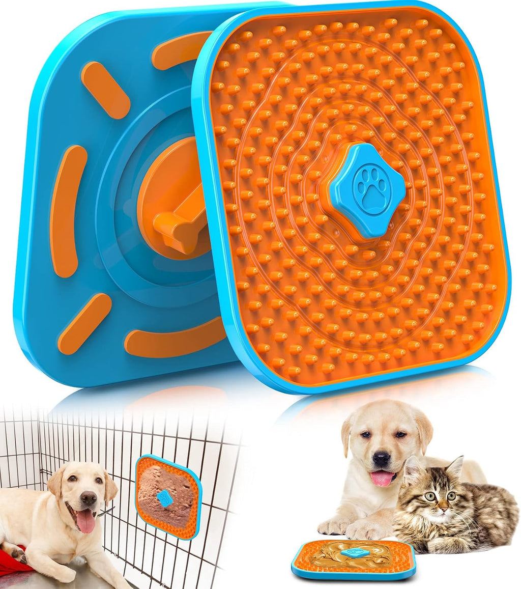 HOPET Licking Mat for Dogs Crate, Interactive Large 7.1" Size Lick Mats for Boredom Relief & Anxiety Reduction, Soft & Safe Peanut Butter Lick Pad for Training(Square-Shaped) - Image 9