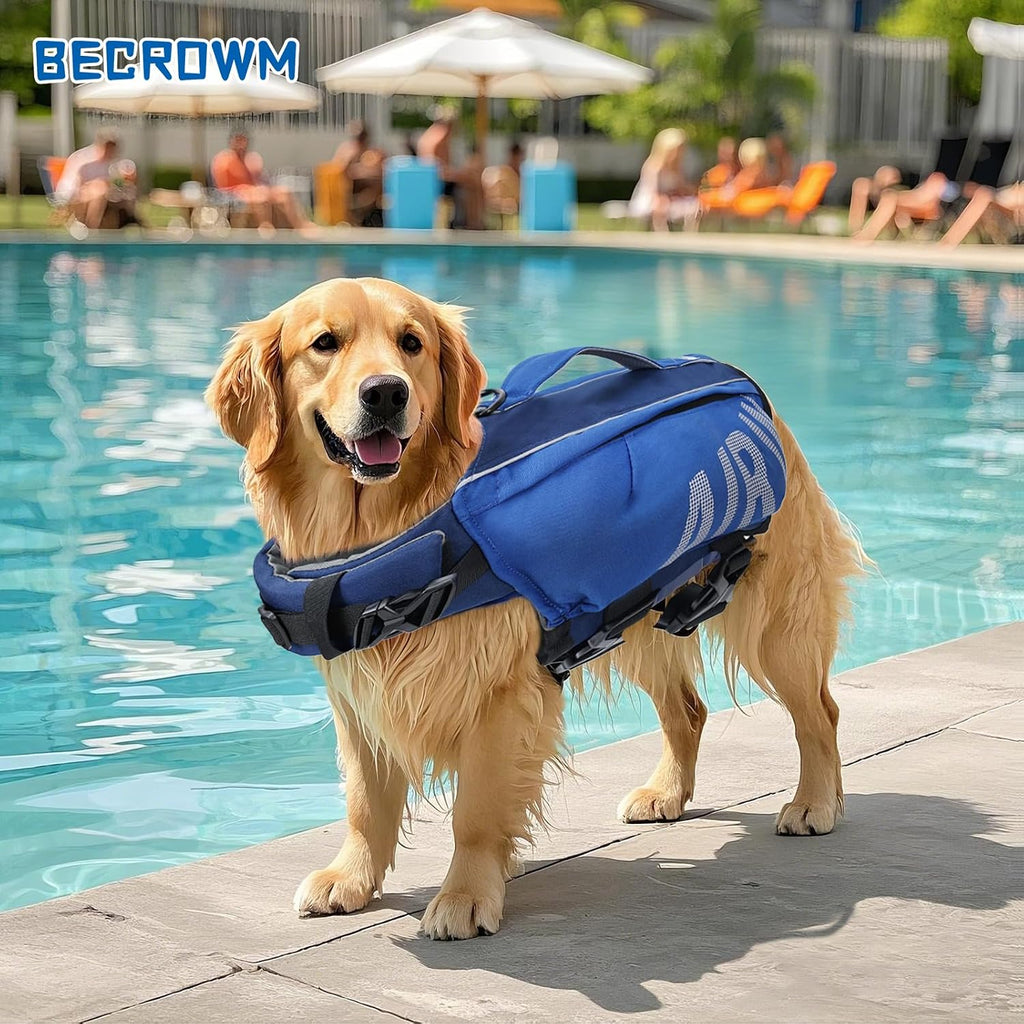 Adjustable quick-release buckles on the underbelly panels of the pet vest.