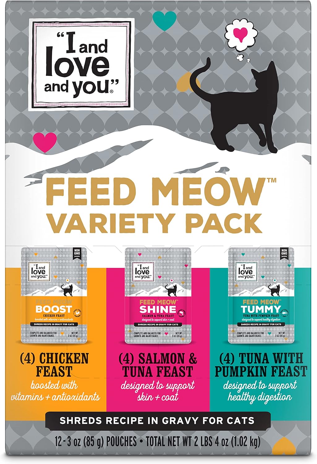 I AND LOVE AND YOU Feed Meow Tummy Wet Cat Food - Tuna + Pumpkin - Digestion Support, Grain Free, Shredded, 3oz Pack of 12 - Image 9