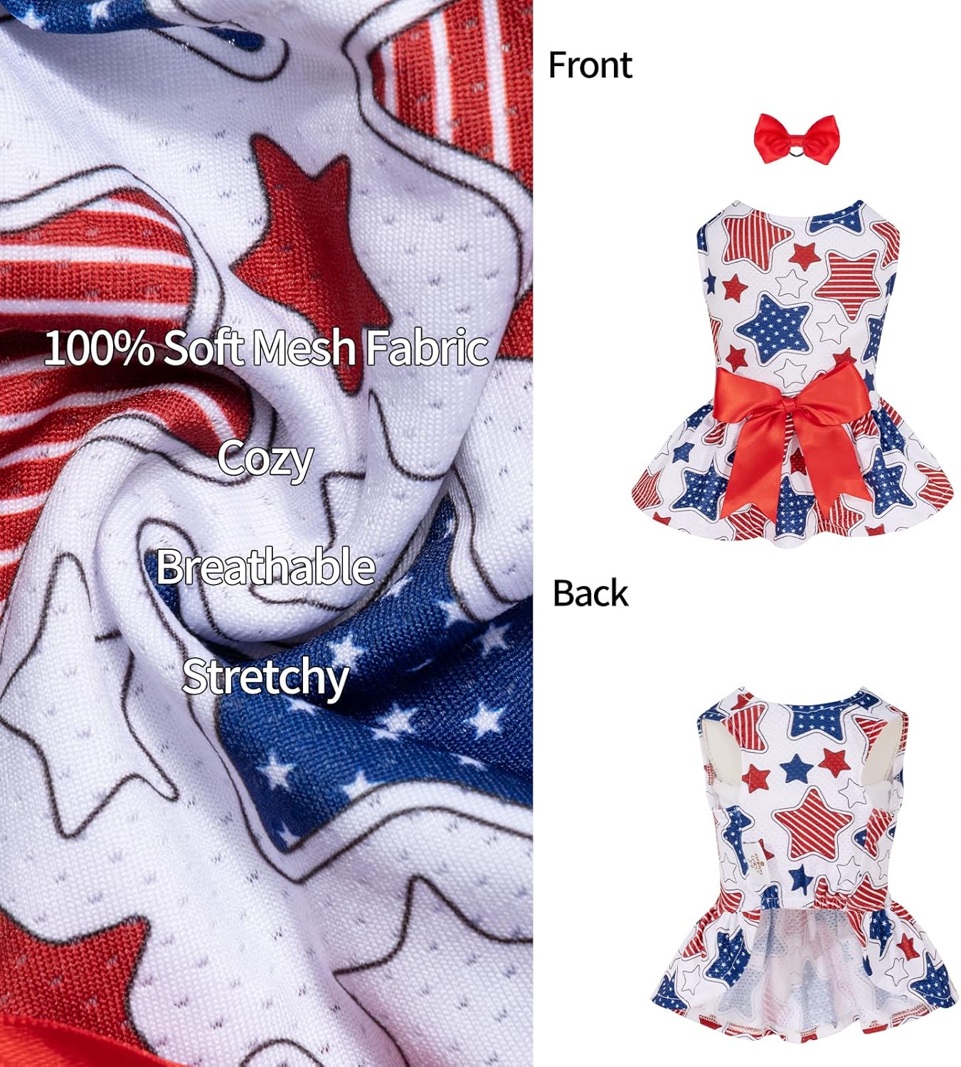 CuteBone pet outfit back view showcasing the breathable summer apparel design