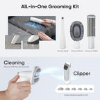 Newbulig cordless pet clippers and attachment combs for home pet grooming.