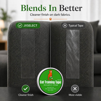 Anti-scratch tape applied on wooden door frame