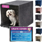 Pet Dreams Dog Crate Cover - Breathable Fabric Kennel Topper for Double-Door Crates, Fits iCrate Dog Cages 18, 24, 30, 36, 42, 48 Inches (Ivory, Medium, 30") - Image 10
