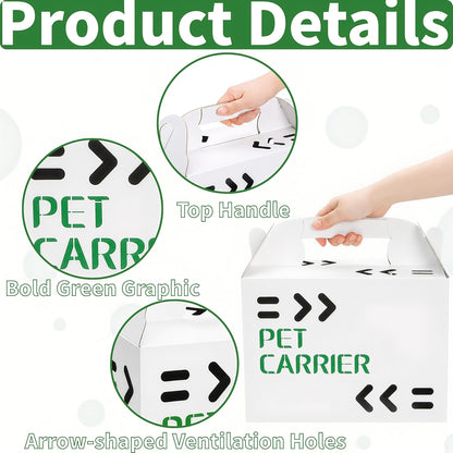 Coloch 20 Pack Cardboard Pet Carrier for Small Pets, 11x8x6 Inches Disposable Pet Transport Box for Small Pets, Chicks, Pullets, Fowls, Hamsters, Gerbils, Not for Adult Cats or Dogs - Image 3