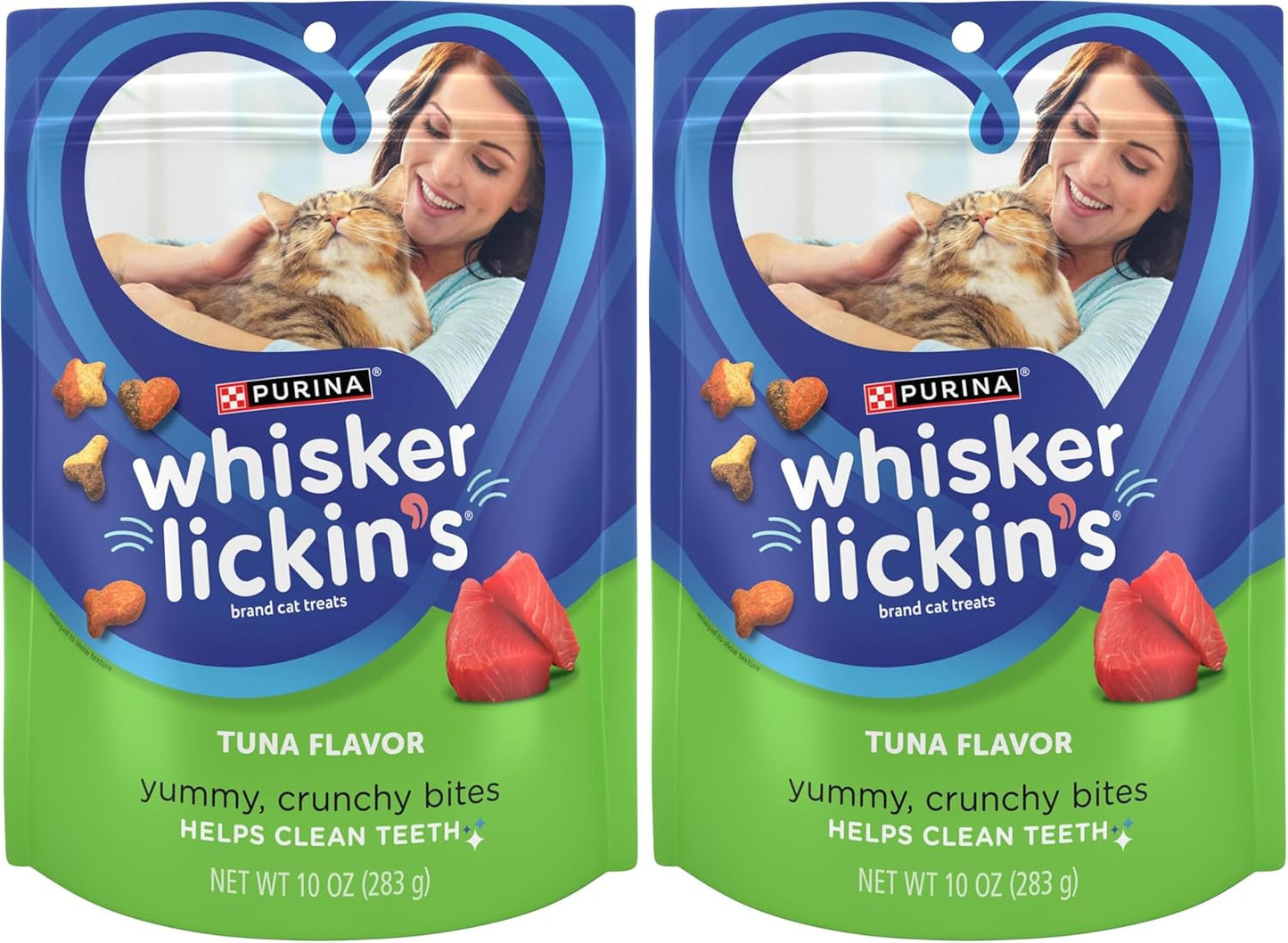 Purina Whisker Lickin's Cat Treats, Crunchy and Yummy Tuna Flavor - (Pack of 4) 10 oz. Pouches - Image 14