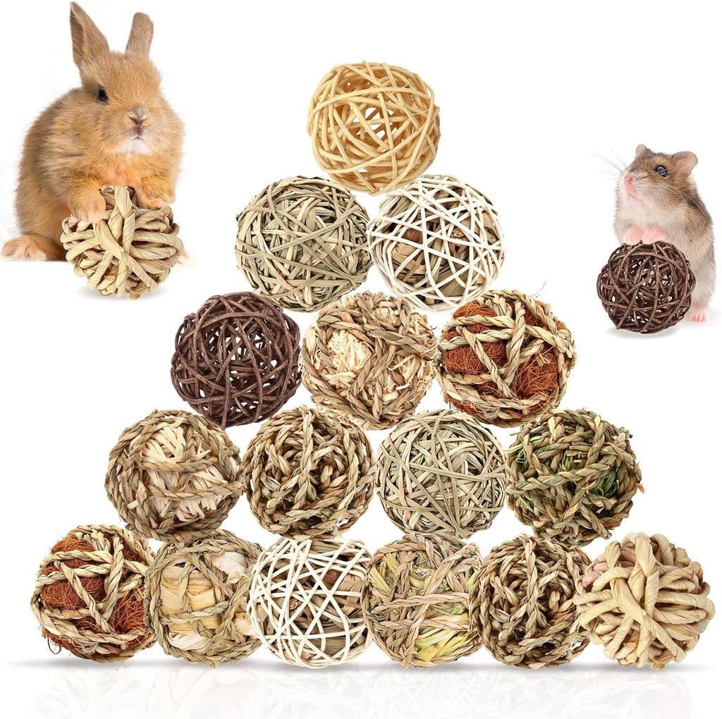 Complete 8 piece bunny chew toy collection layout
