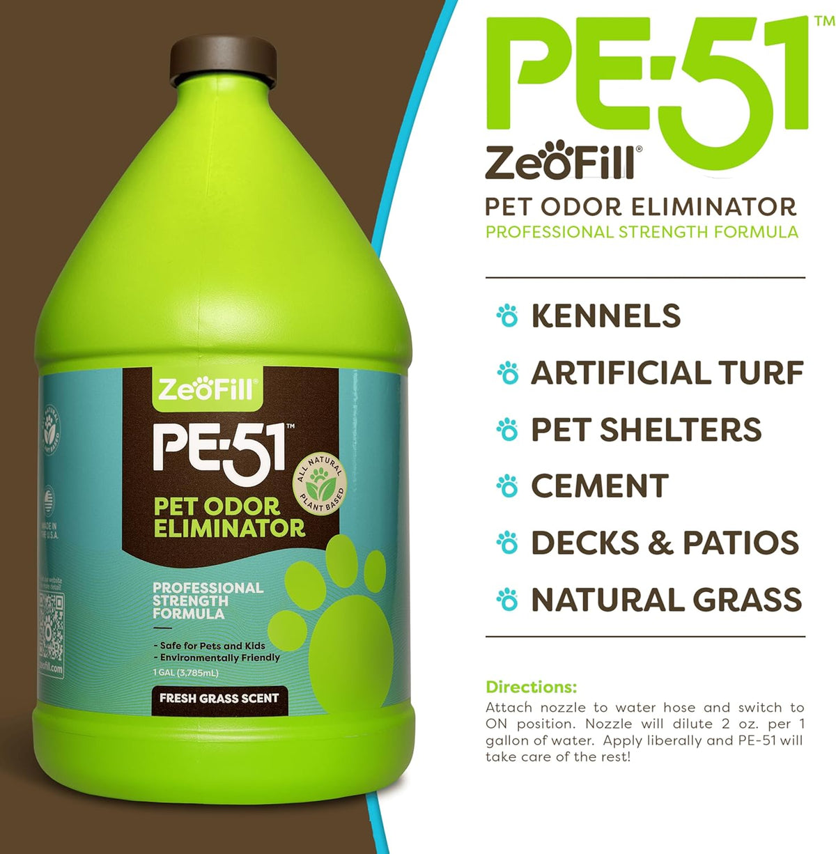 Zeofill cat and dog pee deodorizer spray for lawns