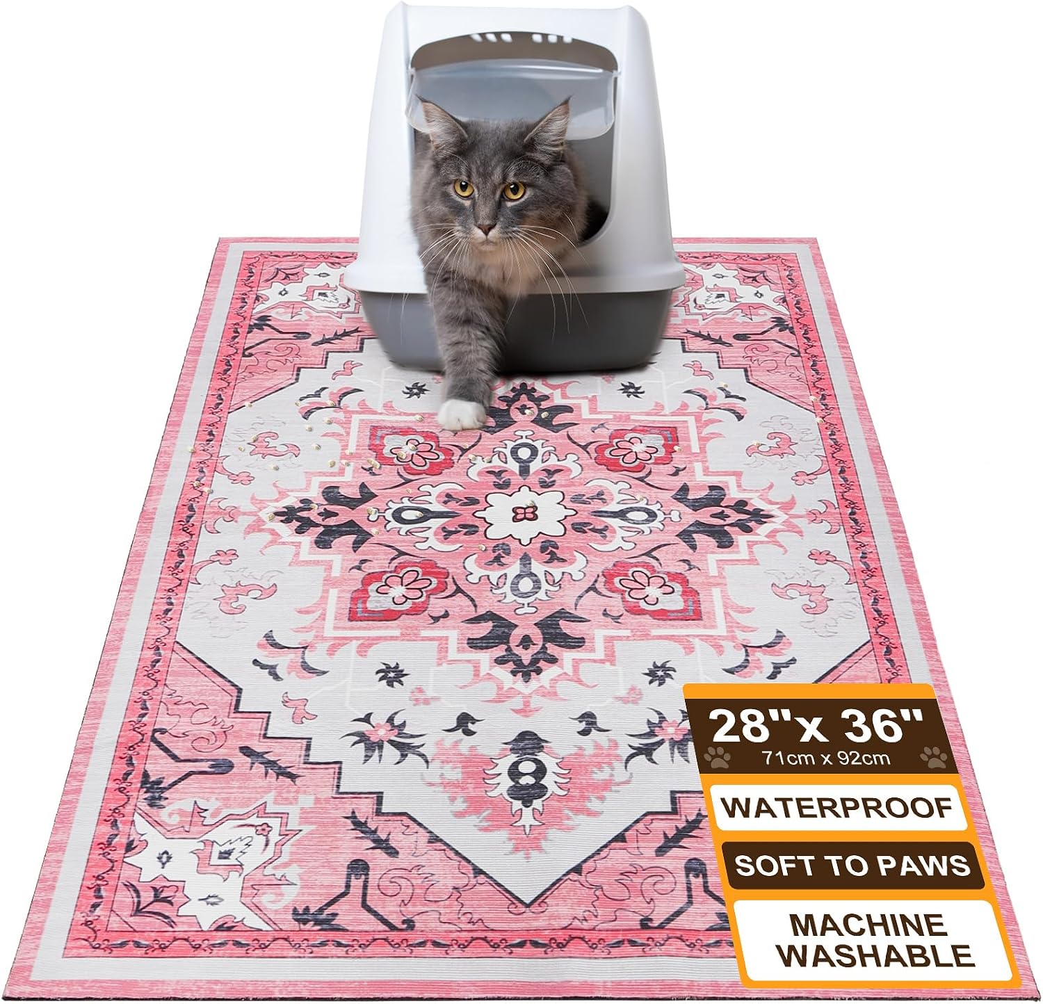 BEAUTYZOO premium cat litter mat trapping fine sand and clay particles