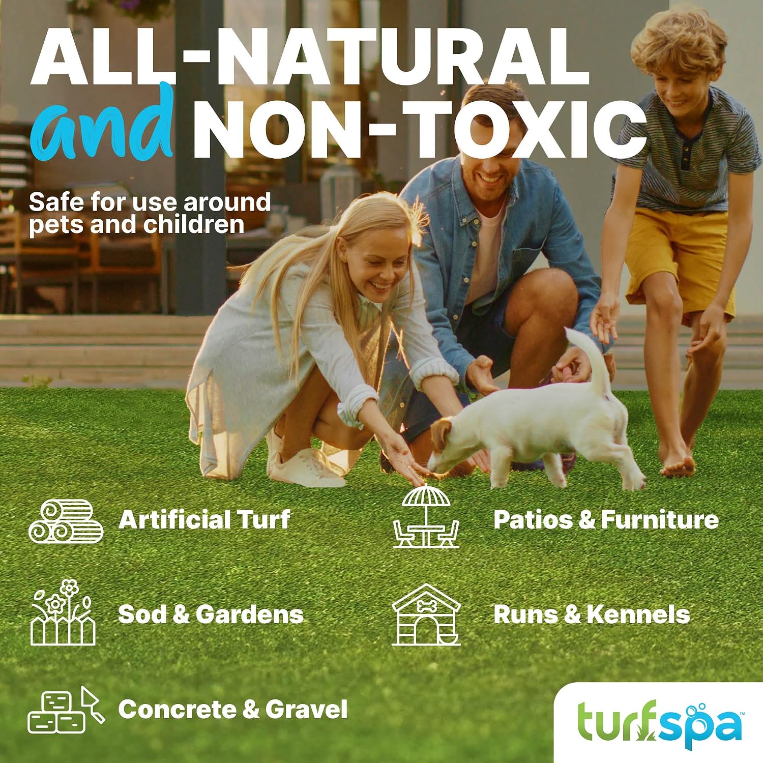 Turfspa artificial grass cleaner for dog urine outdoor application