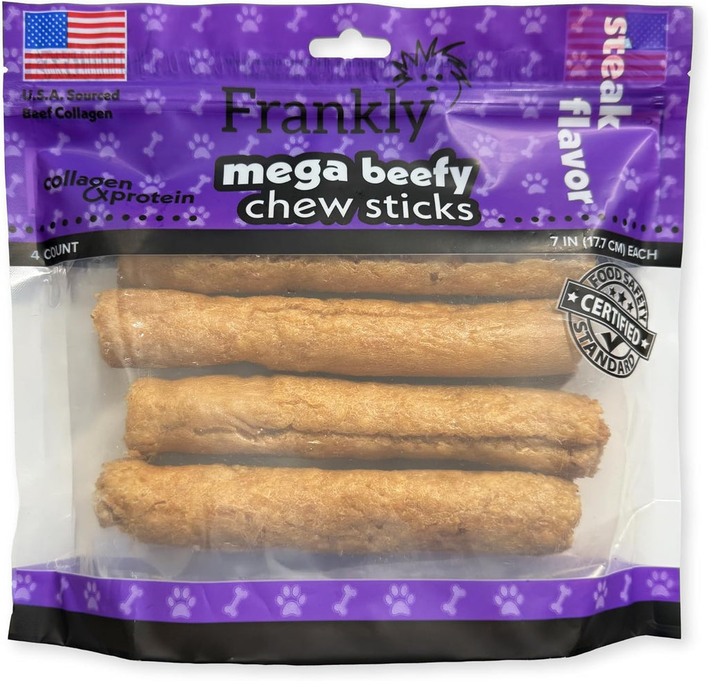 Frankly Pet authentic high protein rawhide free dog treats package detail