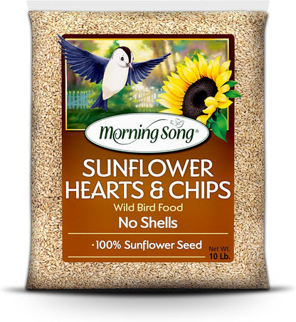 Morning Song Sunflower Hearts & Chips Wild Bird Food, No Mess Sunflower Seeds for Birds, 5.5-Pound Bag - Image 11