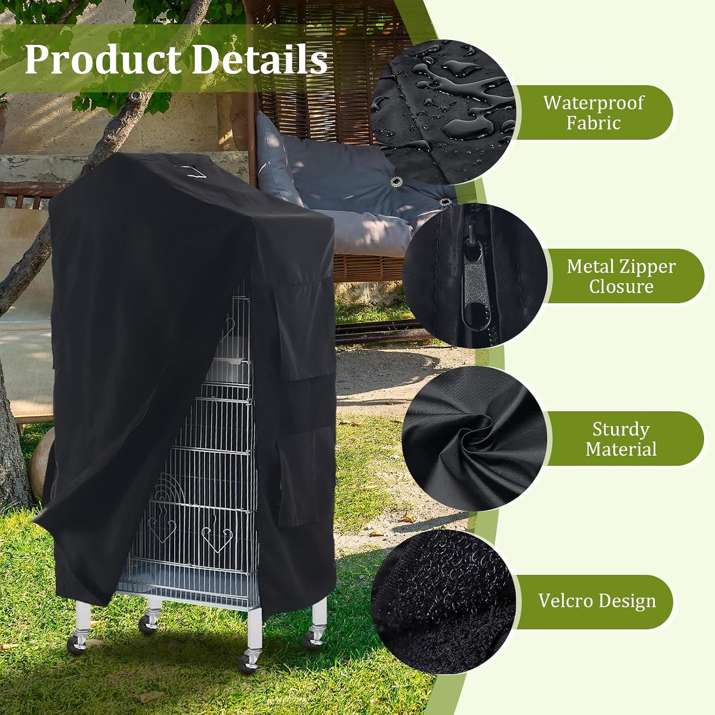 Washable dustproof bird cage cover by Gralara for lovebirds setup