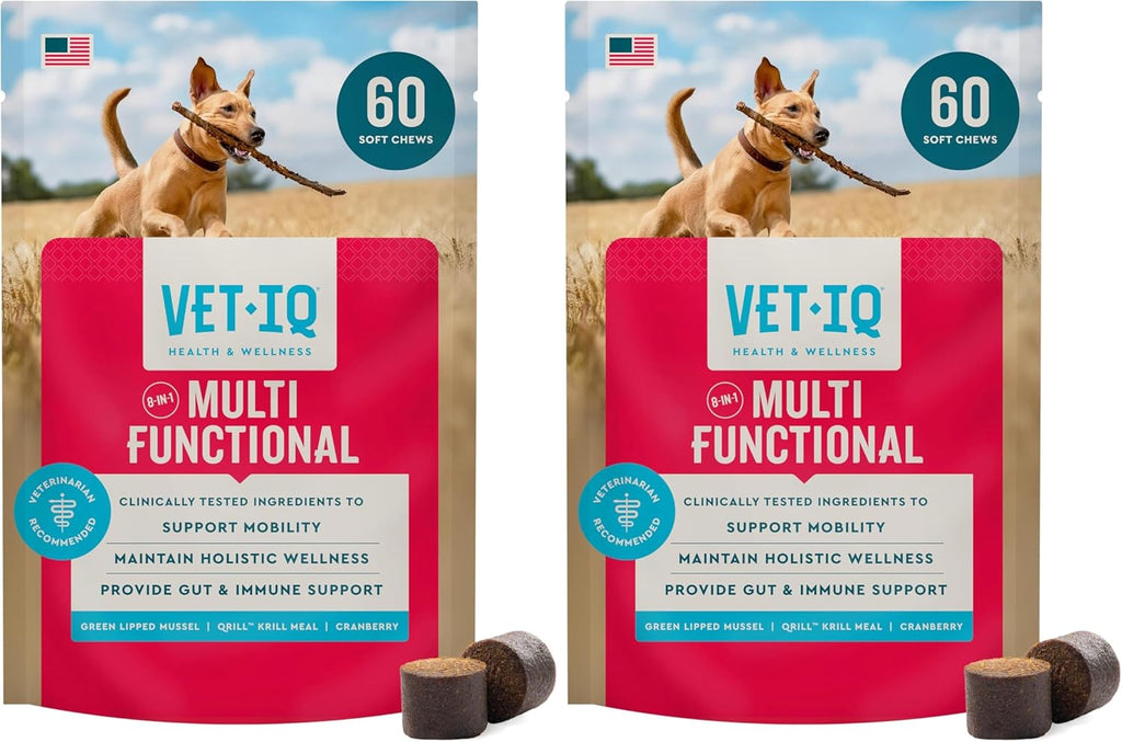 VetIQ 8-in-One Multifunctional Supplement for Dogs, Supports Hip & Joint, Urinary Tract, Immune System, Skin Health and Heart Health, Soft Chews, Made in the USA, 60 Count - Image 9