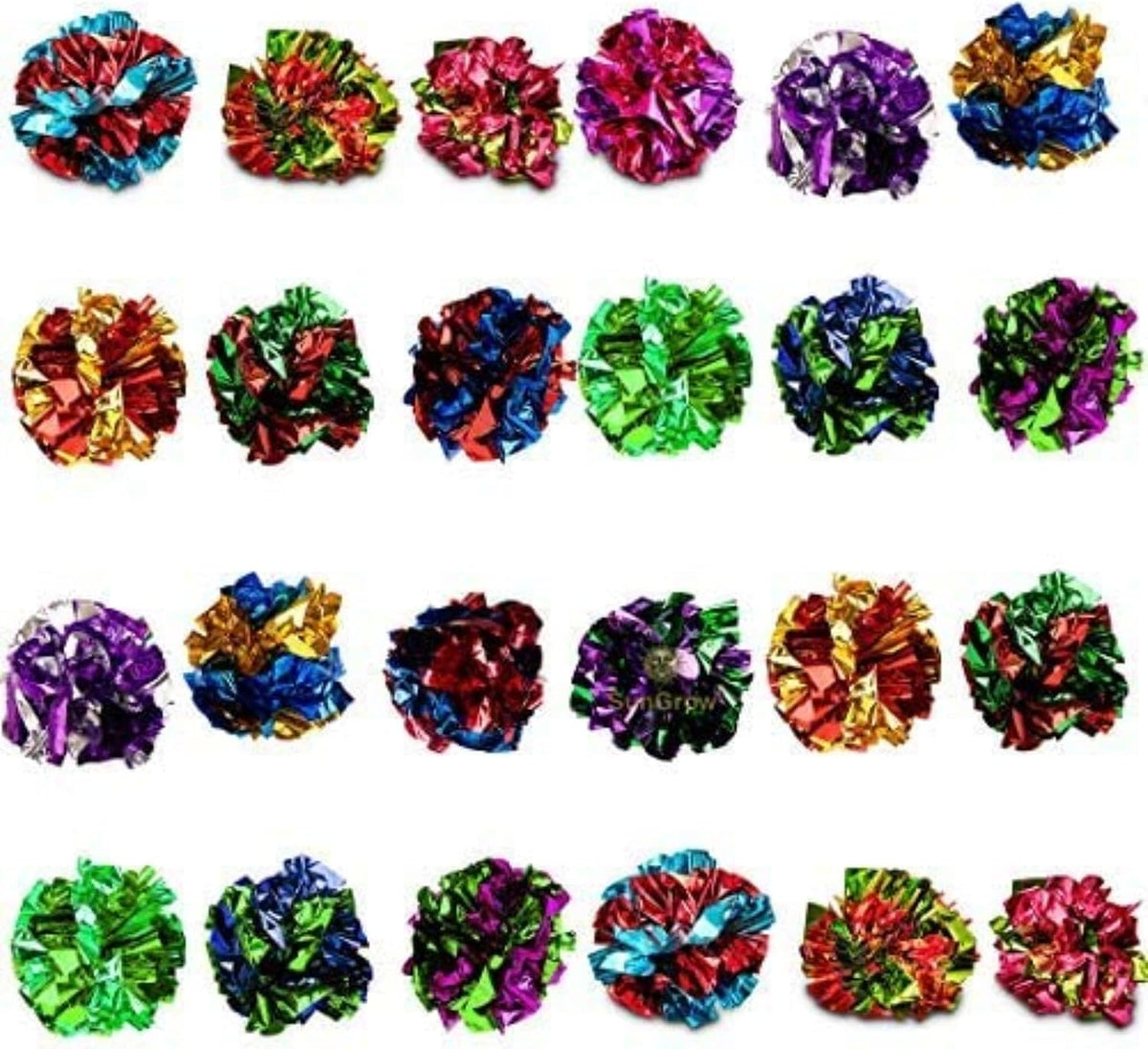 SunGrow Cat Crinkle Balls, Mylar Interactive Toys for Indoor Cats, 6 Pcs - Image 8