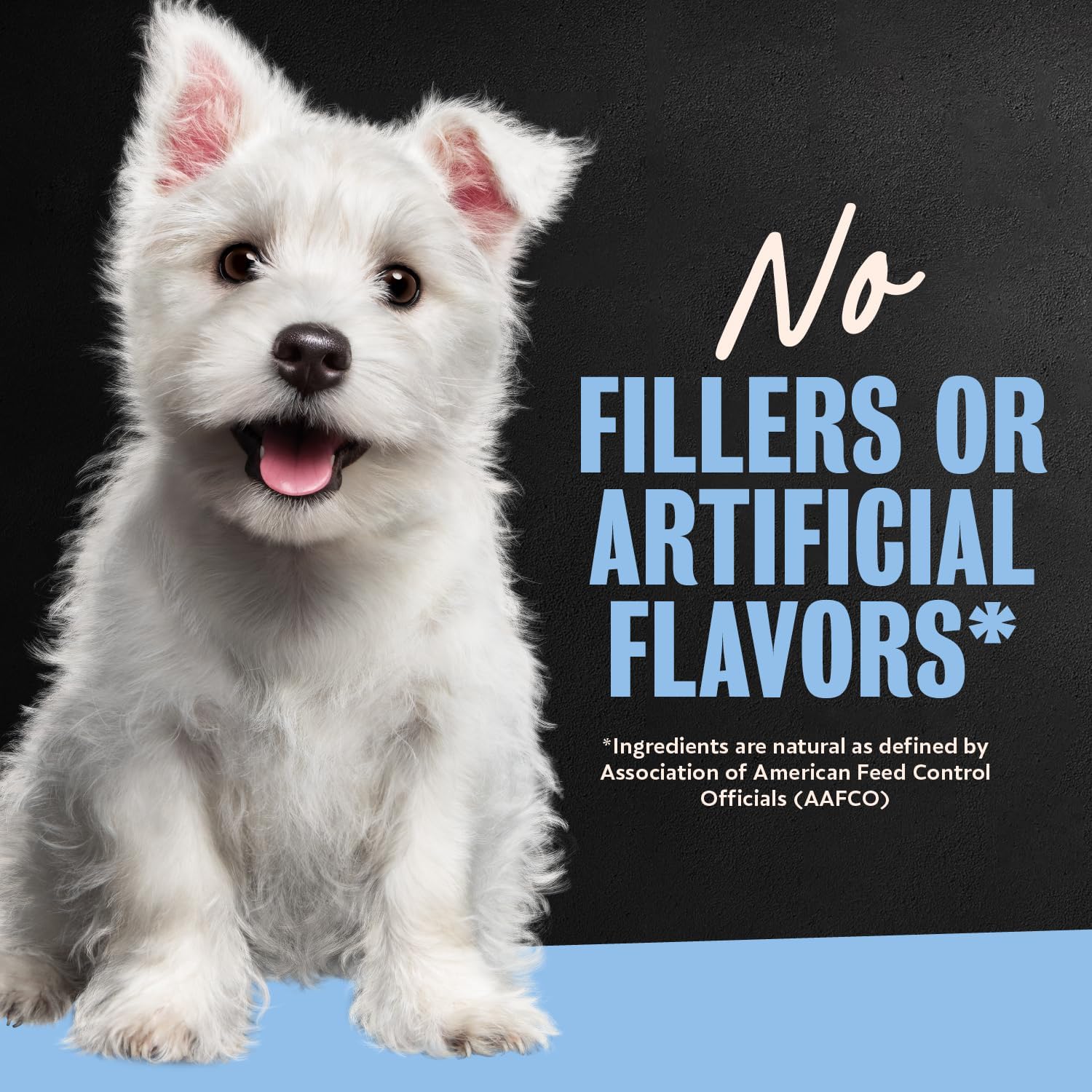 Cesar soft wet puppy food ingredients side view