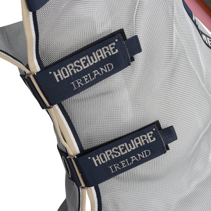 Horseware Rambo Protector Fly Sheet detailed view of the detachable hood attachment.